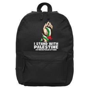 I Stand With Palestine For Their Freedom Free Palestine 16 in Basic Backpack