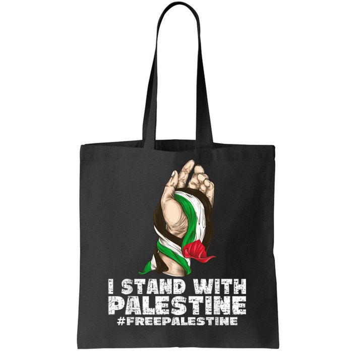 I Stand With Palestine For Their Freedom Free Palestine Tote Bag