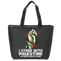 I Stand With Palestine For Their Freedom Free Palestine Zip Tote Bag