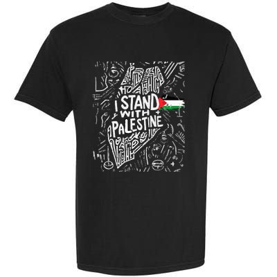 i stand with palestine quote a free palestine design Garment-Dyed Heavyweight T-Shirt