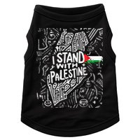 i stand with palestine quote a free palestine design Doggie Tank
