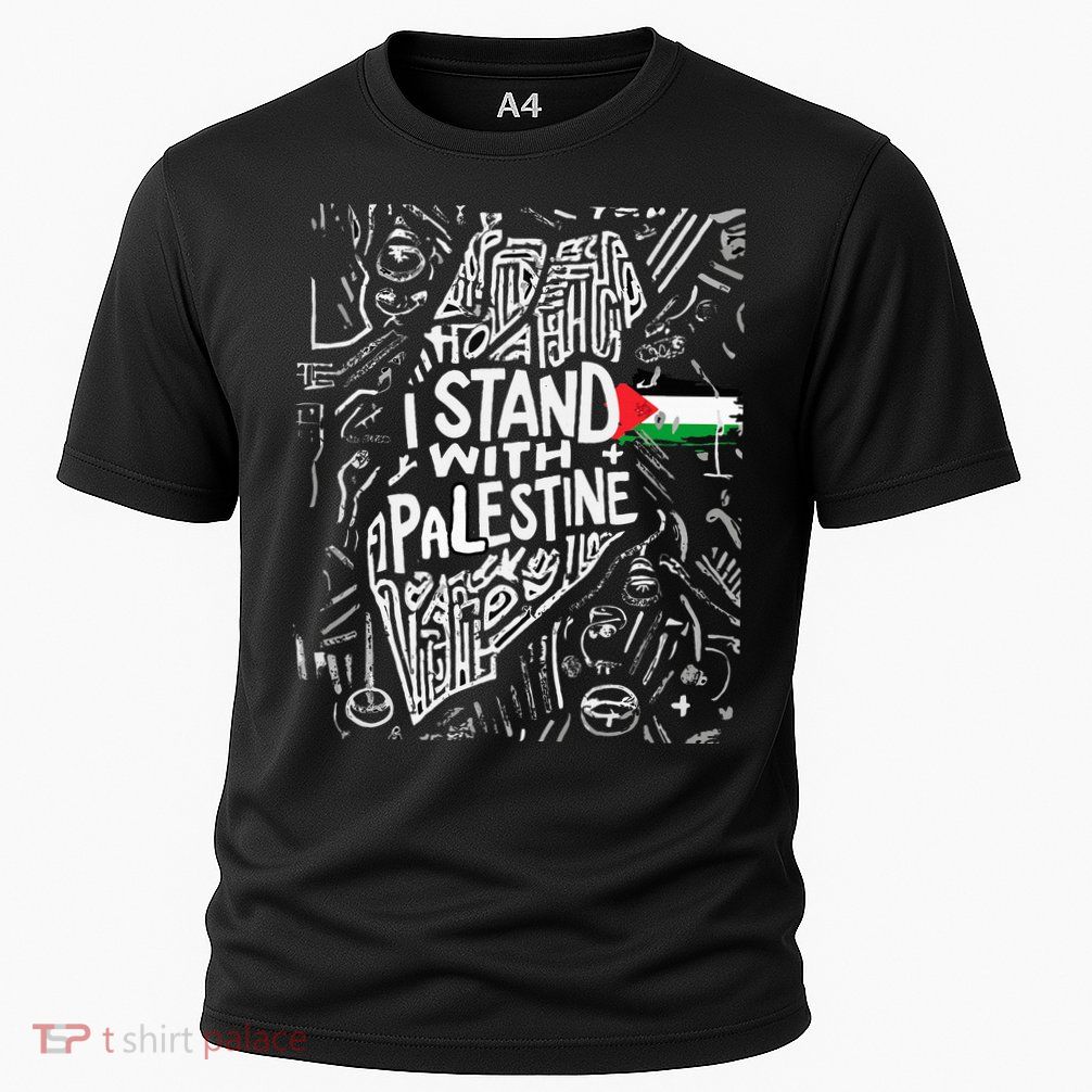 i stand with palestine quote a free palestine design Performance Shirt