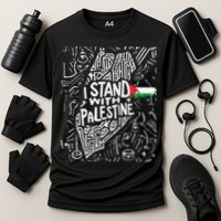 i stand with palestine quote a free palestine design Performance Shirt