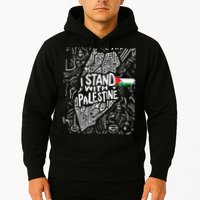 i stand with palestine quote a free palestine design Hoodie