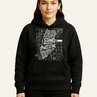 i stand with palestine quote a free palestine design Hoodie