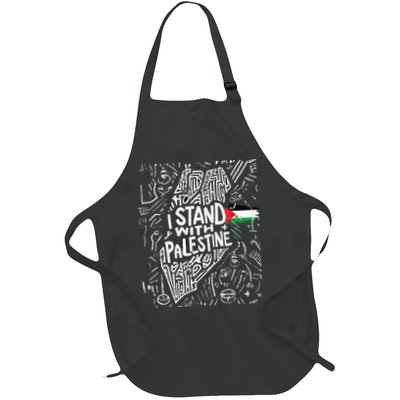 i stand with palestine quote a free palestine design Apron