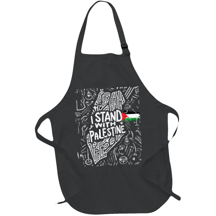 i stand with palestine quote a free palestine design Apron