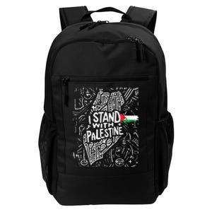 i stand with palestine quote a free palestine design Daily Commute Backpack