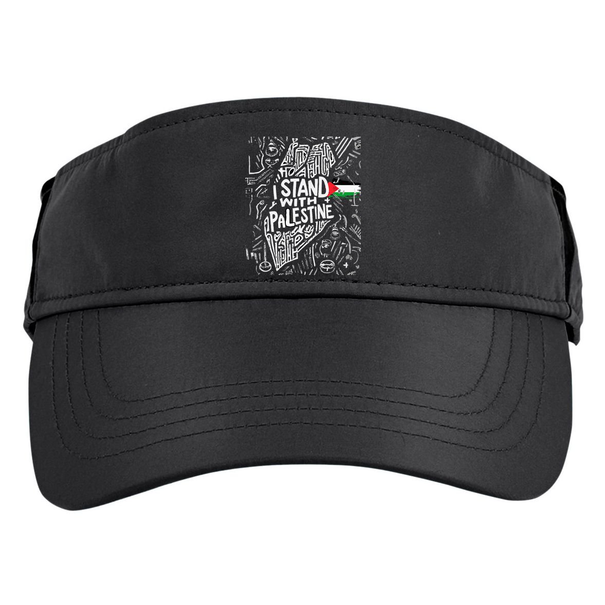 i stand with palestine quote a free palestine design Adult Drive Performance Visor