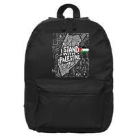 i stand with palestine quote a free palestine design 16 in Basic Backpack