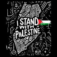 i stand with palestine quote a free palestine design 16 in Basic Backpack