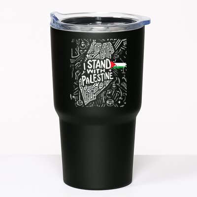 i stand with palestine quote a free palestine design Tumbler