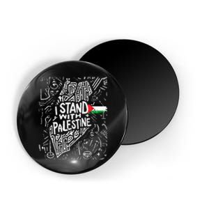 i stand with palestine quote a free palestine design Magnet