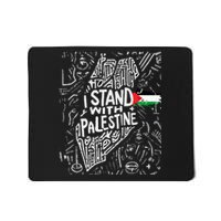 i stand with palestine quote a free palestine design Mousepad