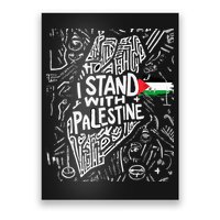 i stand with palestine quote a free palestine design Poster