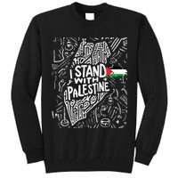 i stand with palestine quote a free palestine design Tall Sweatshirt