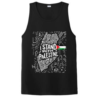 i stand with palestine quote a free palestine design PosiCharge Competitor Tank