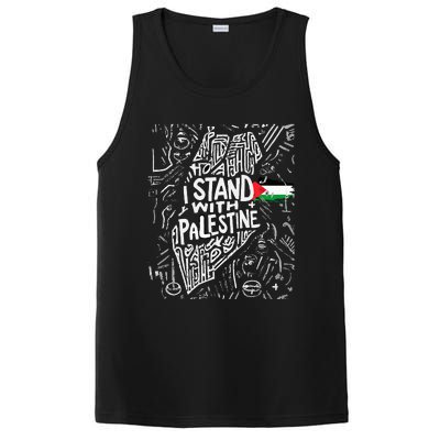 i stand with palestine quote a free palestine design PosiCharge Competitor Tank