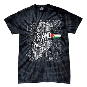 i stand with palestine quote a free palestine design Tie-Dye T-Shirt