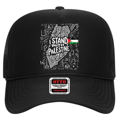 i stand with palestine quote a free palestine design Trucker Hat