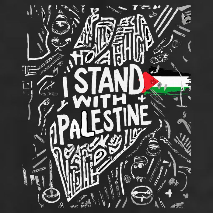 i stand with palestine quote a free palestine design Hat