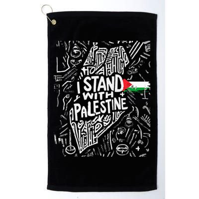 i stand with palestine quote a free palestine design Golf Towel