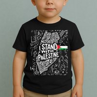 i stand with palestine quote a free palestine design Toddler T-Shirt
