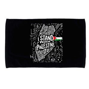 i stand with palestine quote a free palestine design Microfiber Hand Towel