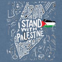 i stand with palestine quote a free palestine design Garment-Dyed Sweatshirt