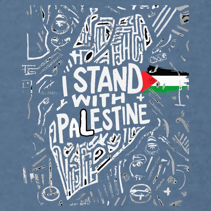 i stand with palestine quote a free palestine design Garment-Dyed Sweatshirt