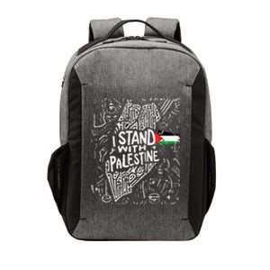 i stand with palestine quote a free palestine design Vector Backpack