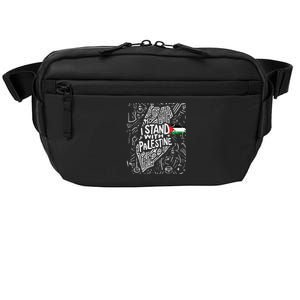 i stand with palestine quote a free palestine design Crossbody Pack