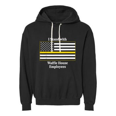 I Stand With House Employees Funny America Flag Garment-Dyed Fleece Hoodie