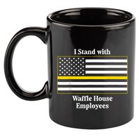 I Stand With House Employees Funny America Flag 11oz C Handle Ceramic Mug