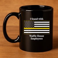 I Stand With House Employees Funny America Flag 11oz C Handle Ceramic Mug