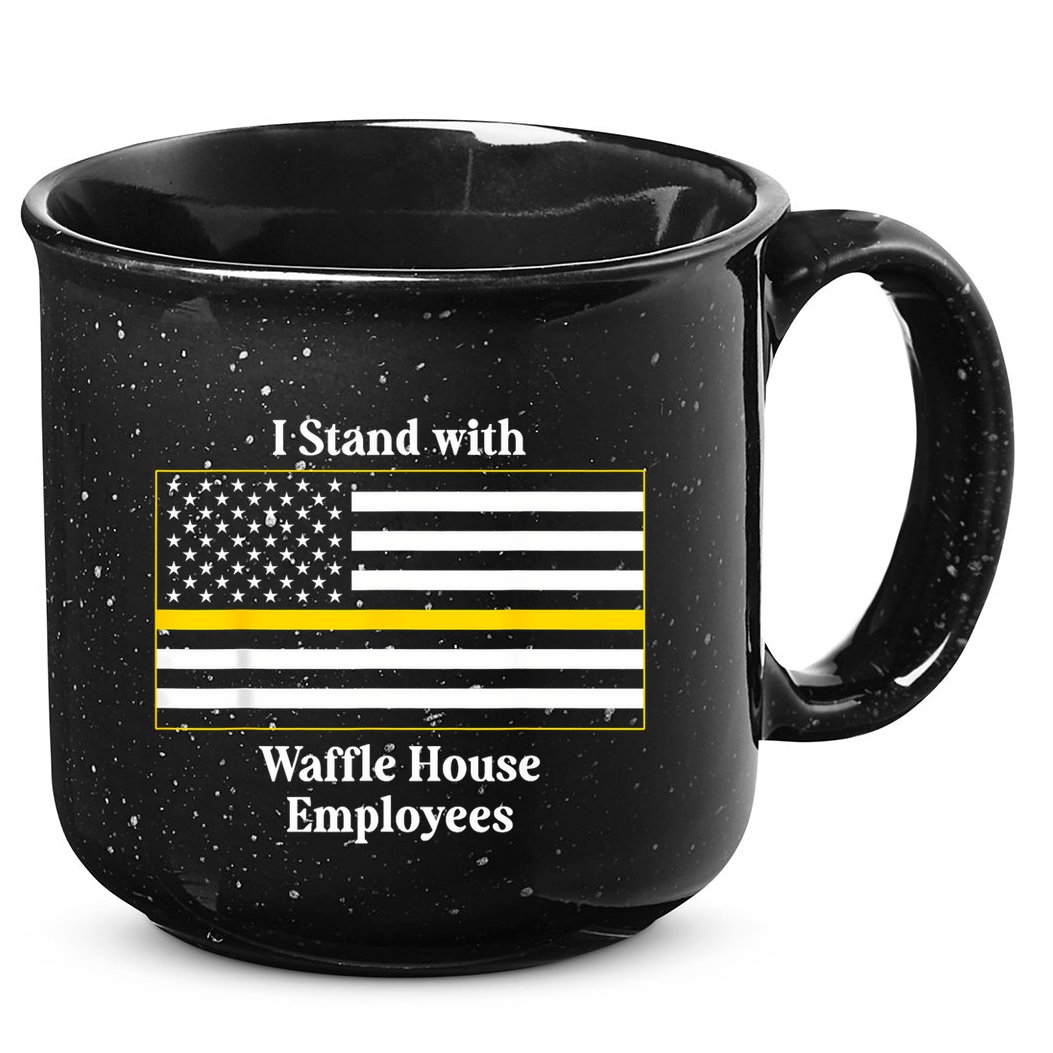 I Stand With House Employees Funny America Flag 15oz Campfire Ceramic Mug
