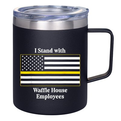 I Stand With House Employees Funny America Flag 12oz Stainless Steel Coffee Mug