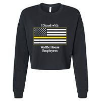 I Stand With House Employees Funny America Flag Cropped Pullover Crew
