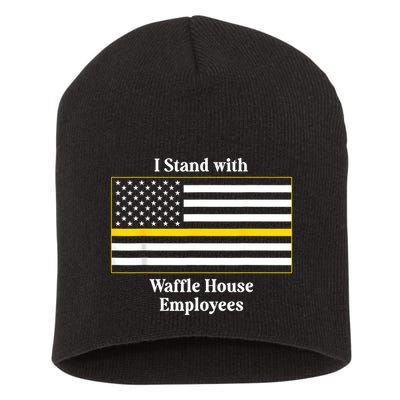I Stand With House Employees Funny America Flag Short Acrylic Beanie