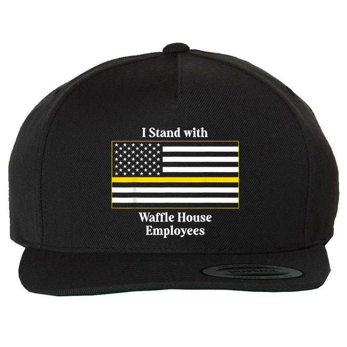 I Stand With House Employees Funny America Flag Wool Snapback Cap
