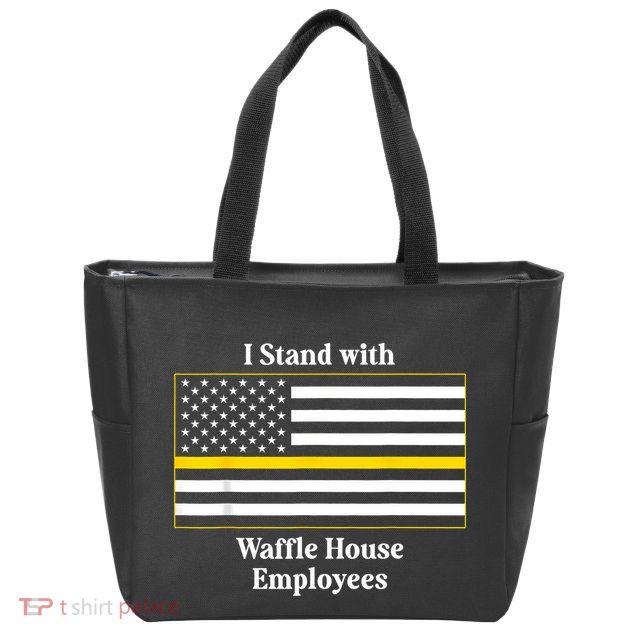 I Stand With House Employees Funny America Flag Zip Tote Bag