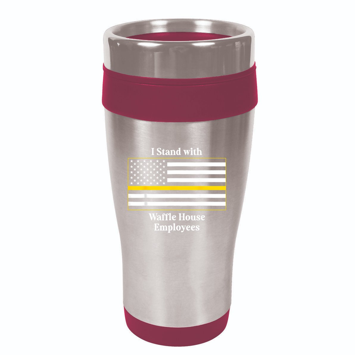 I Stand With House Employees Funny America Flag 16oz Travel Tumbler
