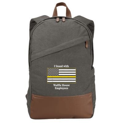 I Stand With House Employees Funny America Flag Cotton Canvas Backpack