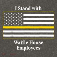 I Stand With House Employees Funny America Flag Cotton Canvas Backpack