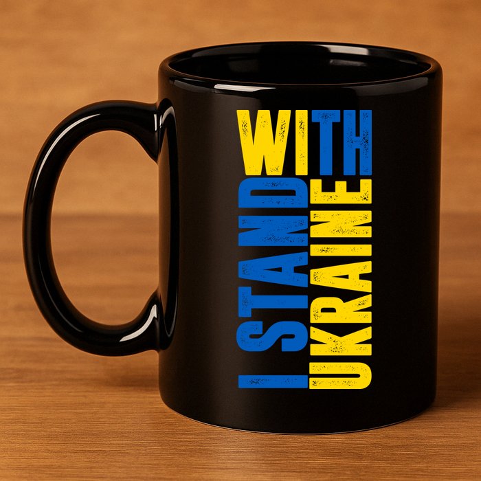 I Stand With Ukraine 11oz C Handle Ceramic Mug