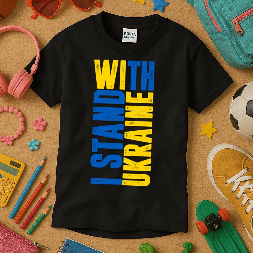 I Stand With Ukraine Kids T-Shirt