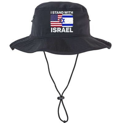 I Stand With Israel Usa American Flag With Israel Flag Legacy Cool Fit Booney Bucket Hat