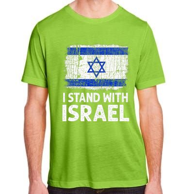 I Stand With Israel USA Israeli Flag Jewish  Adult ChromaSoft Performance T-Shirt