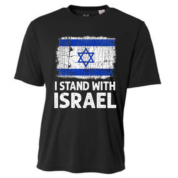 I Stand With Israel USA Israeli Flag Jewish  Cooling Performance Crew T-Shirt