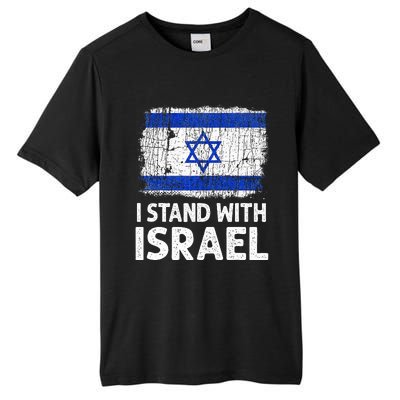 I Stand With Israel USA Israeli Flag Jewish  Tall Fusion ChromaSoft Performance T-Shirt